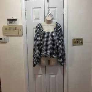 Who What Wear Women’s Balloon Long Sleeve Bardot Top